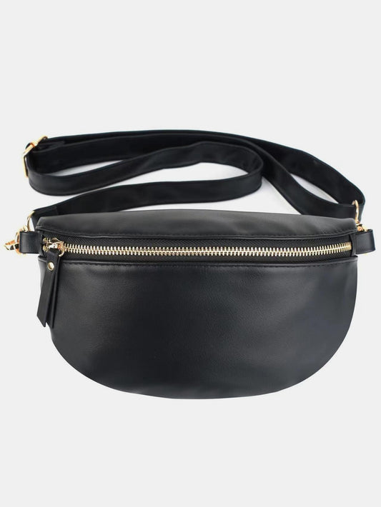 PU Leather Adjustable Strap Crossbody Bag