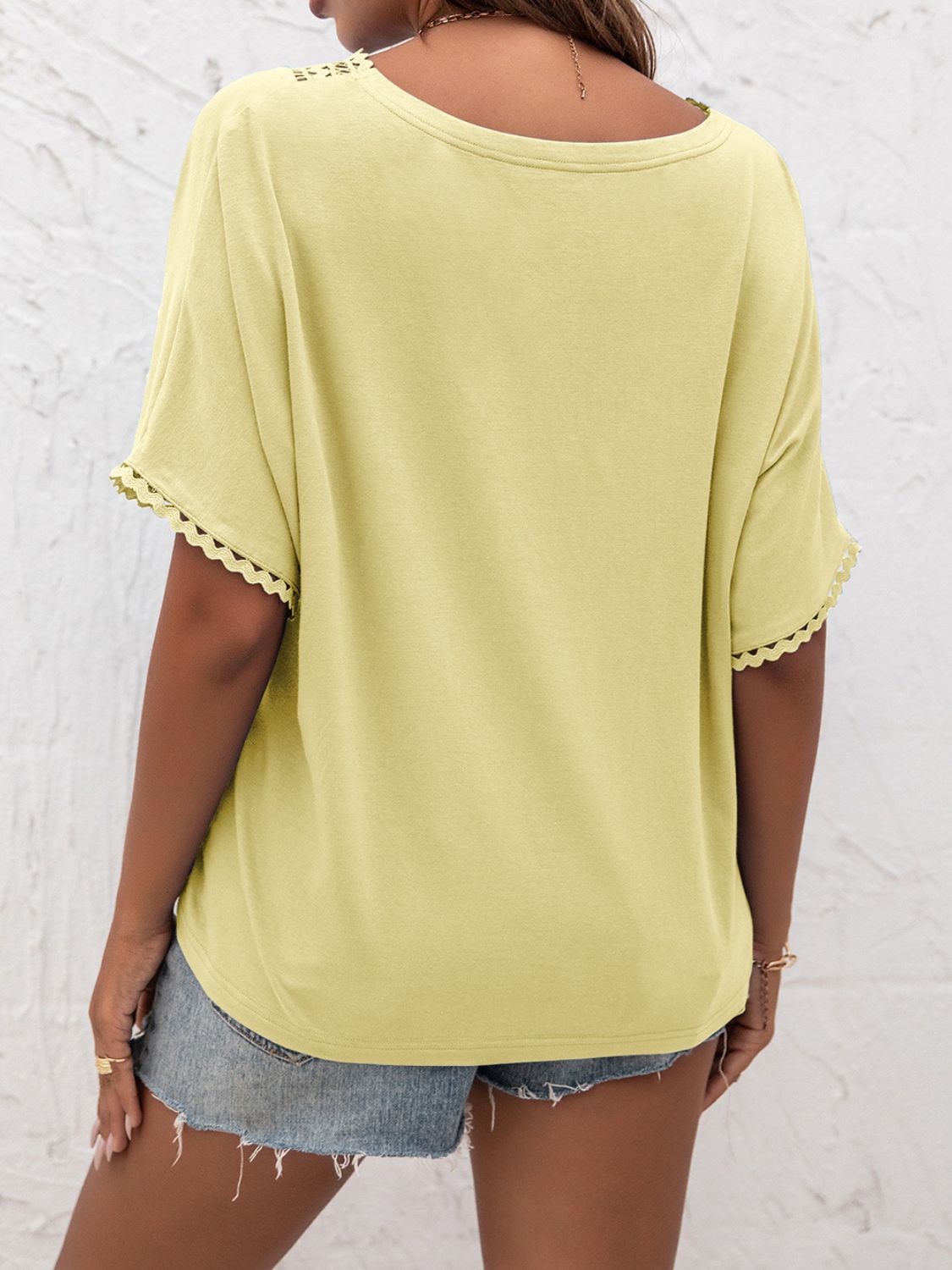 Ivy Lane V-Neck Short Sleeve Blouse