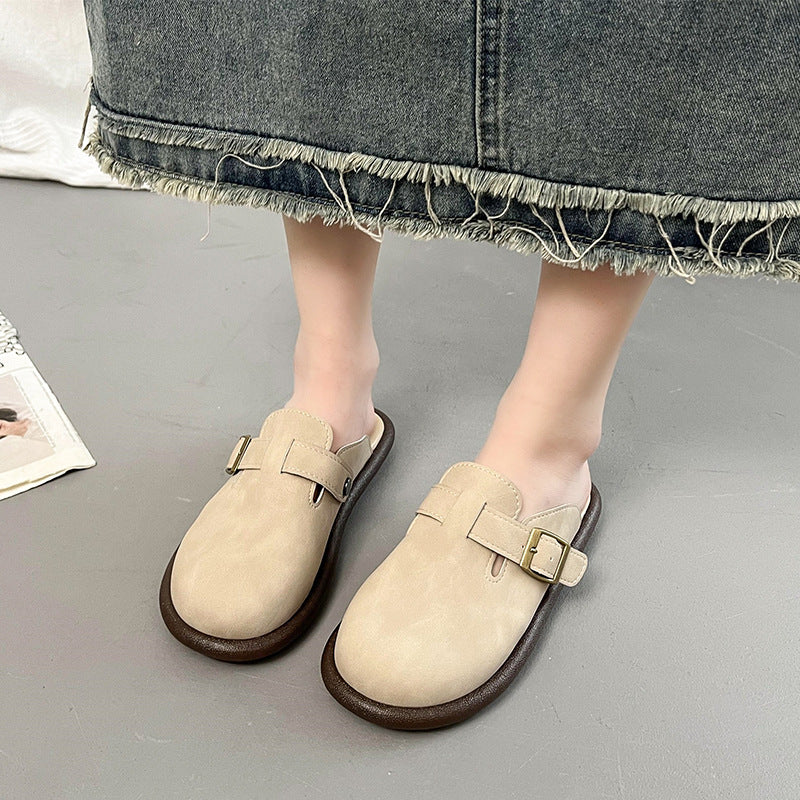 Suede Round Toe Slip-Ons