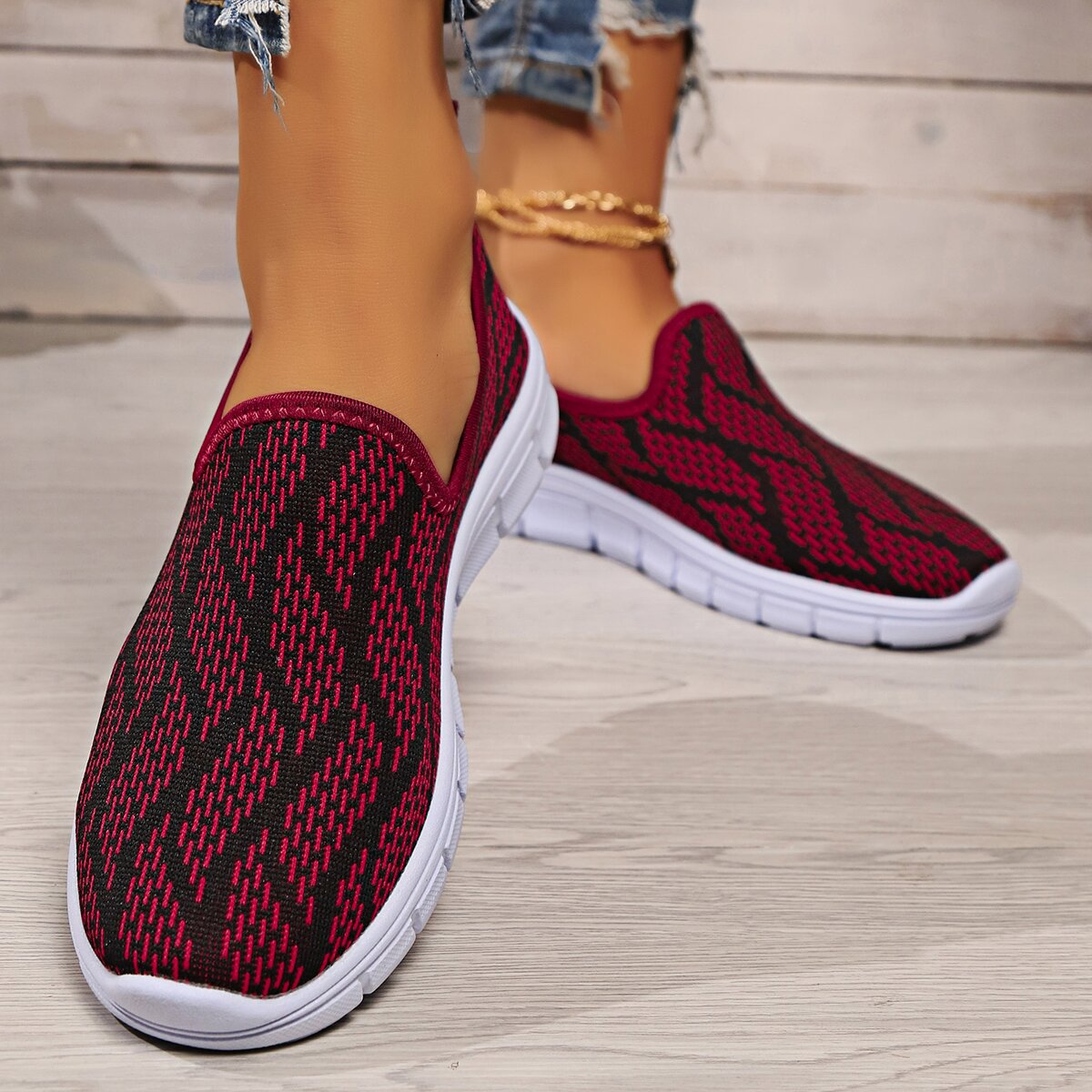 Round Toe Flat Slip-Ons