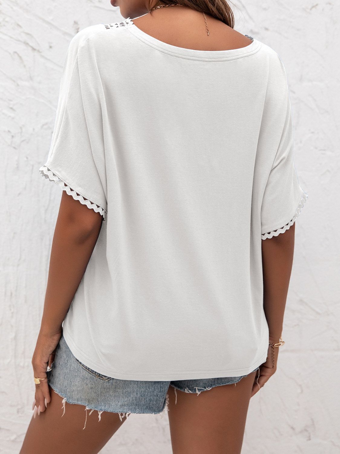 Ivy Lane V-Neck Short Sleeve Blouse